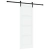 vidaXL Schuifdeur 73,5 x 211 cm Bewerkt hout Wit en zwart