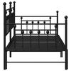 vidaXL Bedframe voor een daybed Zwart 100 x 200 cm Staal