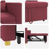 vidaXL Uittrekbaar slaapbank eenpersoons Wijnrood 90 x 165 x 87 cm