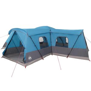 vidaXL Tent voor 16 personen met dak Blauw 680 x 510 x 210 cm