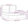 vidaXL Boxspring met matras en LED fluweel donkergrijs 160x200 cm