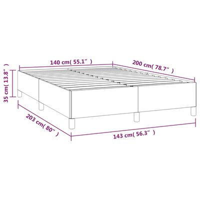 vidaXL Bedframe zonder matras stof lichtgrijs 140x200 cm