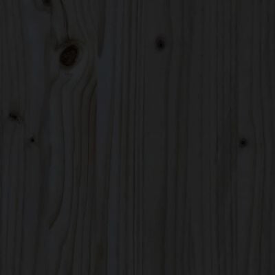 vidaXL Hondenmand 55,5x45,5x28 cm massief grenenhout zwart
