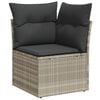 vidaXL Tuin Sofa Set Lichtgrijs 55 x 55 x 37 cm poly rattan
