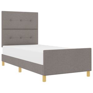 vidaXL Bedframe met hoofdeinde Taupe 90 x 190 cm Stof