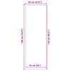 vidaXL Deurmat 60x180 cm zwart