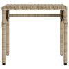 vidaXL Ligbed met luifel en tafel poly rattan beige