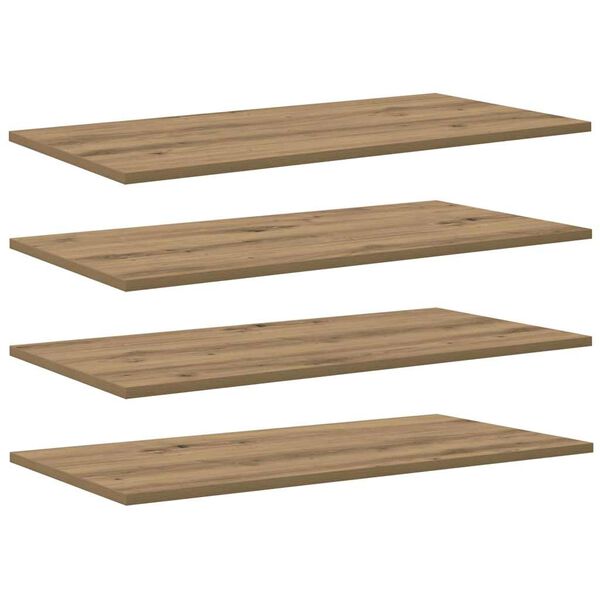 vidaXL Boekenplank Bord 4 pcs Bruin 80 x 40 x 1,5 cm Bewerkt hout