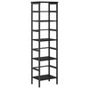 vidaXL Boekenkast 4-laags 40 x 29,5 x 149 cm Bewerkt hout Zwart Eiken
