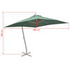 vidaXL Zweefparasol met aluminium paal 300x300 cm groen
