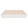 vidaXL Bedframe massief hout wit 140x190 cm