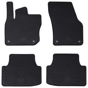 vidaXL Autobodemmat 4 pcs Zwart VW TIGUAN TDI Rubber