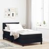 vidaXL Boxspringbed met matras met hoofdeinde Zwart 90 x 190 cm Stof