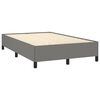 vidaXL Boxspring met matras en LED stof donkergrijs 120x190 cm