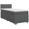 vidaXL Boxspringbed met matras Donkergrijs 90 x 190 cm Stof