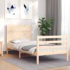 vidaXL Bedframe met hoofdbord massief hout