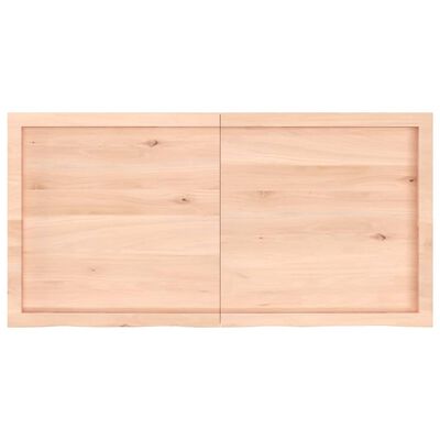 vidaXL Wastafelblad 120x60x(2-4) cm onbehandeld massief hout