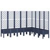 vidaXL Plantenbak met latwerk 200x160x142 cm polypropeen blauwgrijs