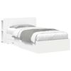 vidaXL Bedframe met opslag met hoofdeinde Wit 80 x 200 cm Bewerkt hout