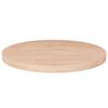 vidaXL Tafelblad rond &Oslash;40x2,5 cm onbehandeld massief eikenhout