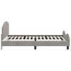 vidaXL Bedframe voor kinderen met hoofdbord Lichtgrijs 90 x 190 cm