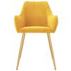 vidaXL Eetkamerstoelen 4 st fluweel geel