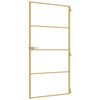 vidaXL Binnendeur smal 102,5x201,5 cm gehard glas en aluminium goud