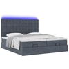 vidaXL Ottoman bed met matrassen en LED's 160x200cm fluweel