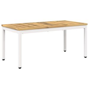 vidaXL Salontafel Wit 50 x 100,5 x 45 cm Massief Acaciahout