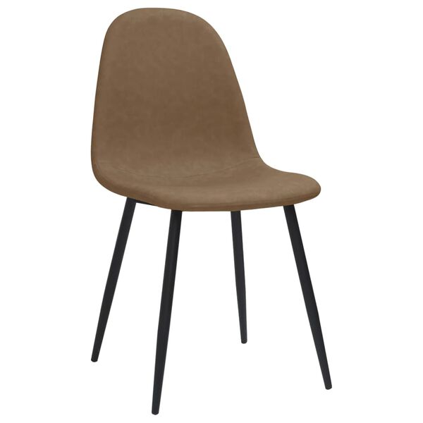 vidaXL Eetkamerstoelen 2 st 45x53,5x83 cm kunstleer donkerbruin