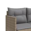 vidaXL 5-delige Loungeset met kussens poly rattan beige