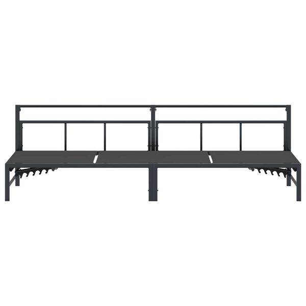 vidaXL Ligstoel Zwart 200 x 62 x 59,5 cm Textileen