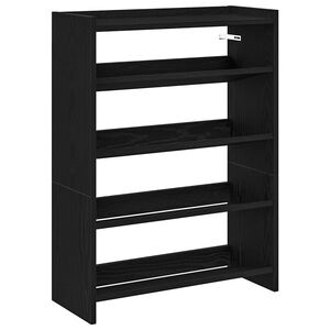 vidaXL Schoenenrek 60x25x81 cm bewerkt hout zwart