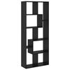 vidaXL Boekenkast 8-laags 67 x 25 x 162 cm Bewerkt hout Zwart Eiken