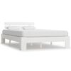 vidaXL Bedframe met hoofdbord massief grenenhout wit 140x200 cm