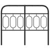 vidaXL Hoofdbord 120 cm metaal zwart