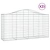 vidaXL Schanskorven 25 st gewelfd 200x50x100/120 cm ijzer