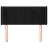 vidaXL Hoofdbord met randen 83x16x78/88 cm fluweel zwart