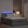 vidaXL Ottoman bed met matras en LED's 120x190 cm stof lichtgrijs