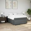 vidaXL Boxspring met matras stof donkergrijs 140x190 cm