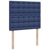 vidaXL Boxspring met matras en LED stof blauw 120x190 cm
