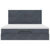 vidaXL Ottoman bed met matrassen en LED's 180x200cm fluweel