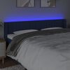 vidaXL Hoofdbord LED 183x16x78/88 cm stof blauw