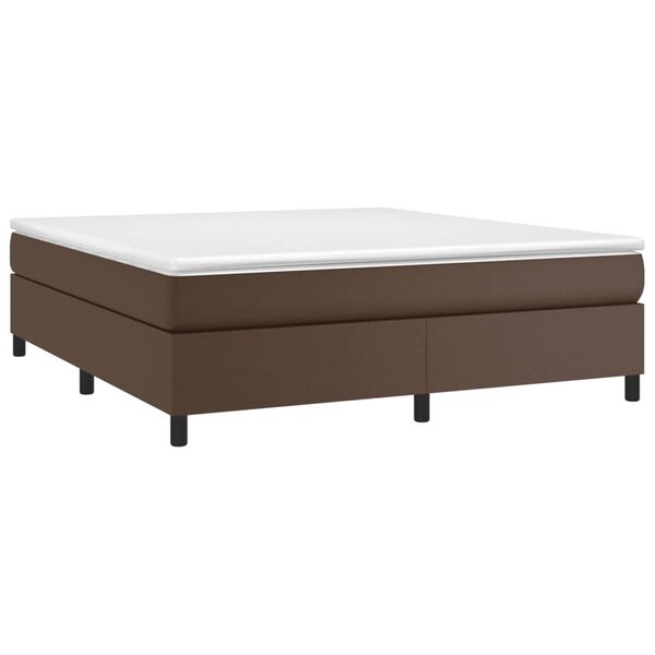 vidaXL Boxspring bed kunstleer bruin 160x200 cm