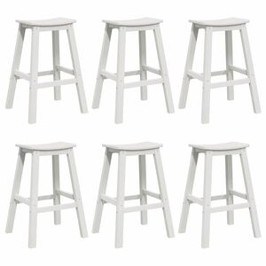 vidaXL Tuin Bar Set 6 pcs Wit HDPE