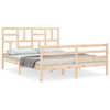 vidaXL Bedframe met hoofdbord massief hout 160x200 cm