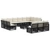 vidaXL Tuinbankenset 14 st Zwart poly rattan