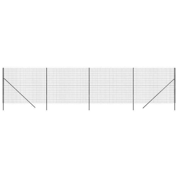 vidaXL Draadgaashek 2,2x10 m gegalvaniseerd staal antracietkleurig