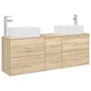 vidaXL Badkamerkastenset 3 st Sonoma Eiken 136 x 35 x 80 cm