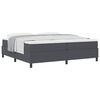 vidaXL Boxspringbed Donkergrijs en Wit 200 x 200 cm Katoen Stof